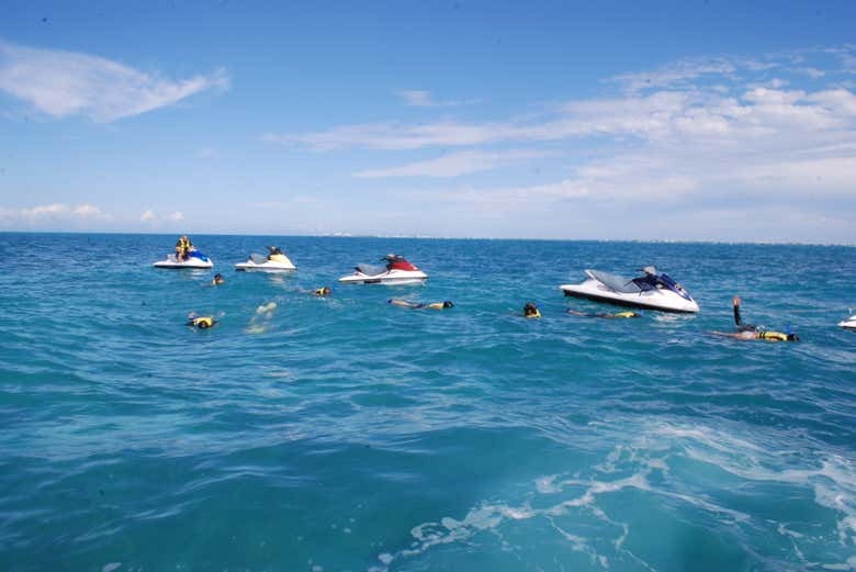 Parada para hacer snorkel