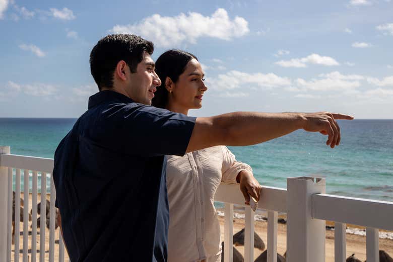 Viendo la playa Delfines de Cancún