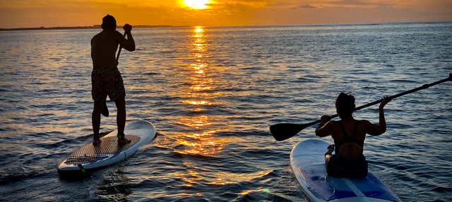 Paddle surf em Cancún ao amanhecer