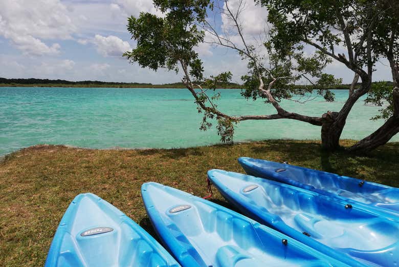 Balade en kayak dans la lagune Bacalar 