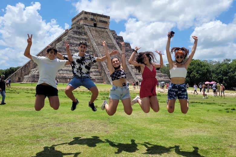 Foto di gruppo a Chichén Itzá