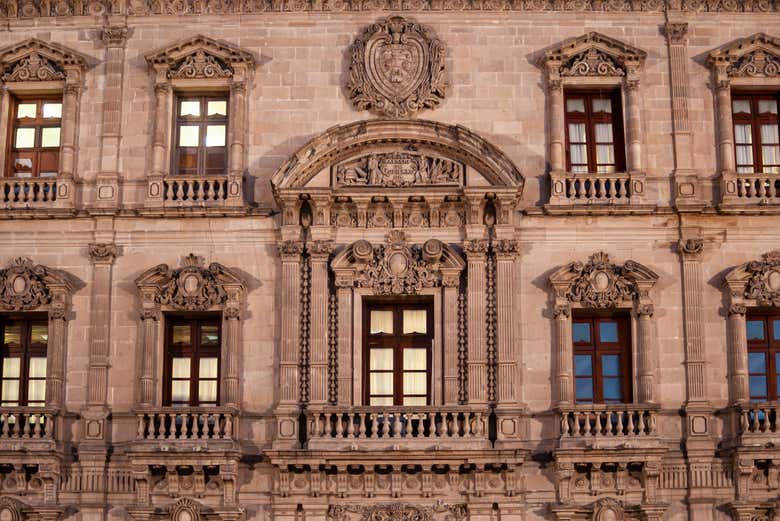 Detalle de la fachada del Palacio de Gobierno