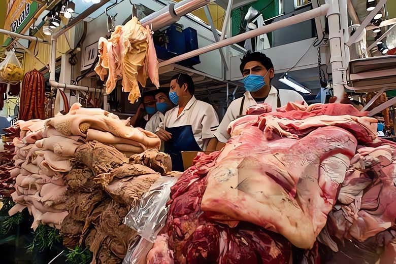 La macelleria del mercato di La Merced