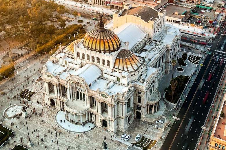 Vista aérea del Palacio de Bellas Artes