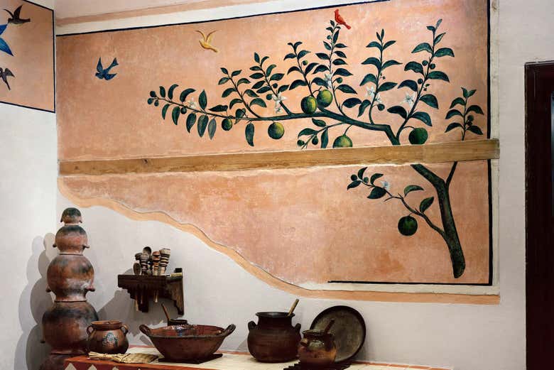 Utensilios de barro de la cocina de la Casa Kahlo