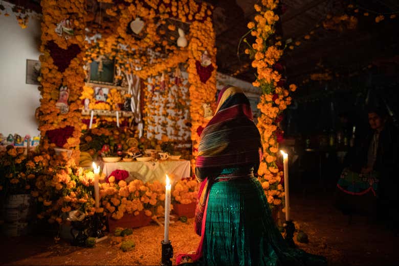 Un colorido altar 
