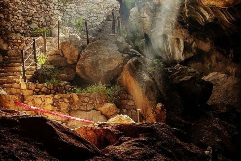 Detalle de la cueva de Xoxafi