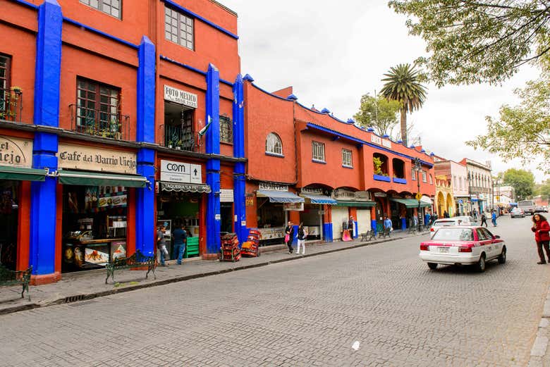 Edificios coloniales en las calles de Coyoacán