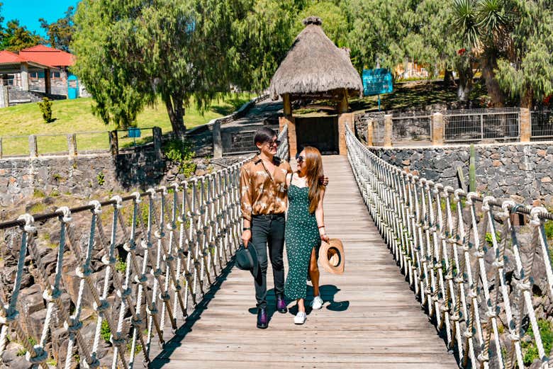 En el puente de los Prismas Basálticos