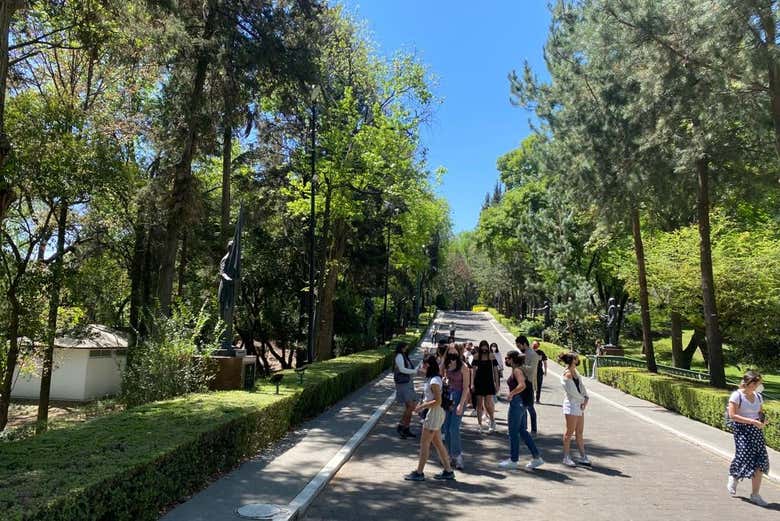 Extérieur des locaux du complexe de Los Pinos