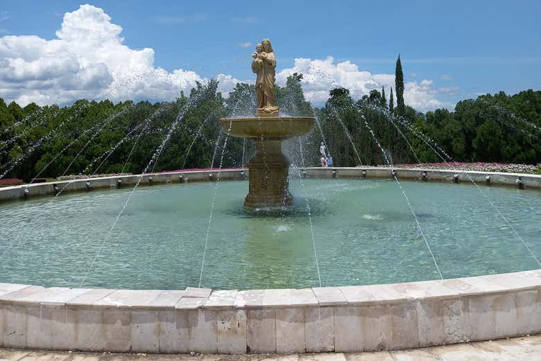 Fontana al centro dei Jardines de México