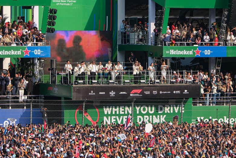 Durante los espectáculos musicales en directo