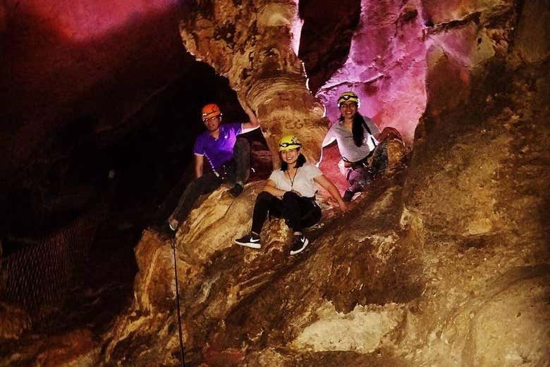 Dentro de la cueva de Xoxafi