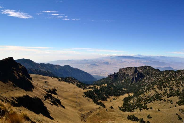 Vista dal vulcano Iztaccíhuatl