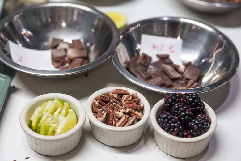 Ingredienti pronti per la degustazione