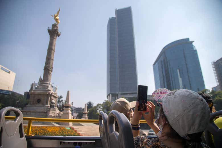 Fotografiando el Ángel de la Independencia