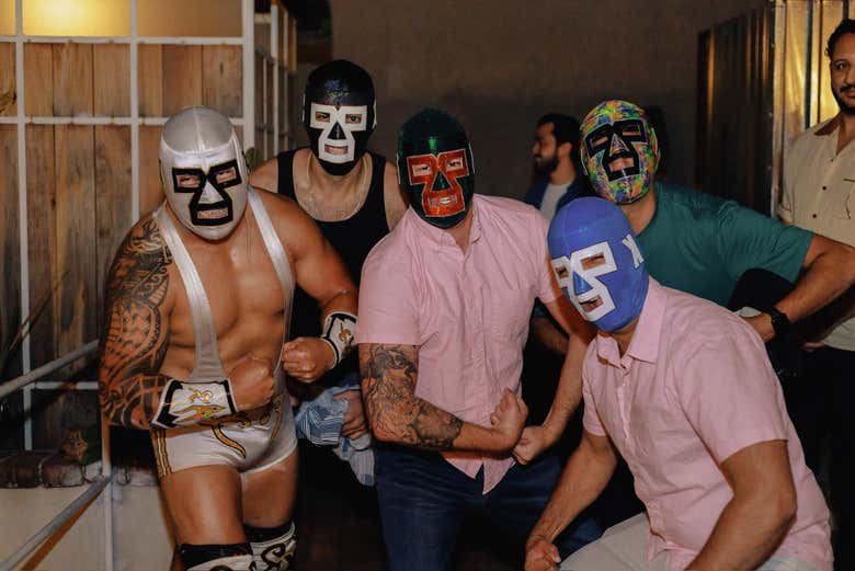 Foto con il lottatore!