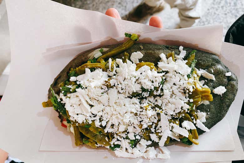 Um tradicional tlacoyo