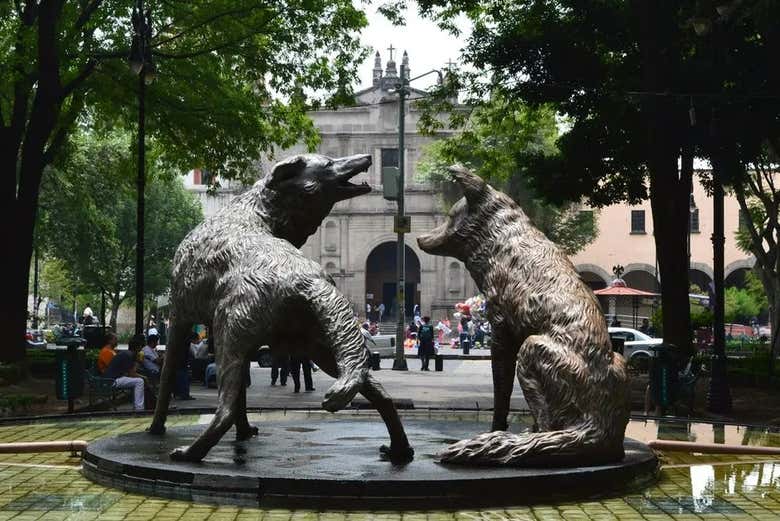Fuente de los coyotes en Coyoacán