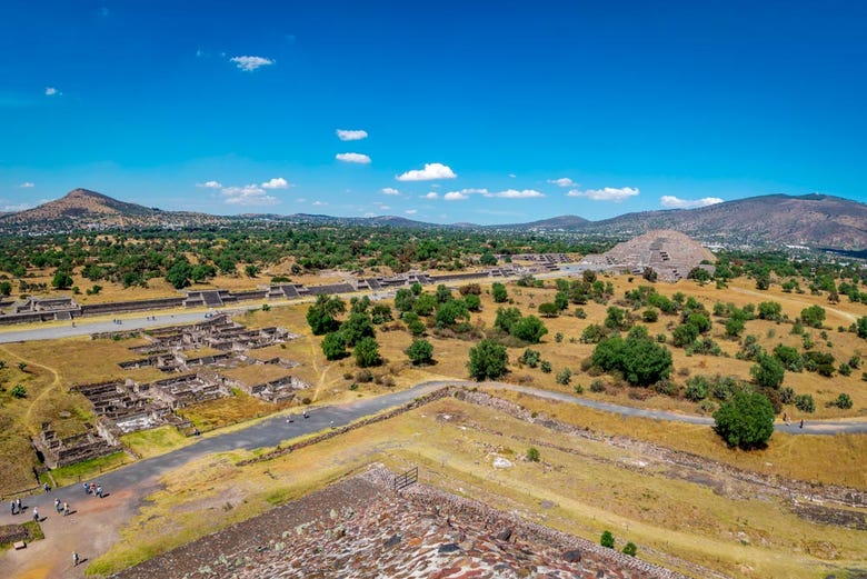 Panoramic view of Teotihuacán