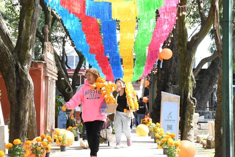 Decoración festiva del Panteón Xoco 