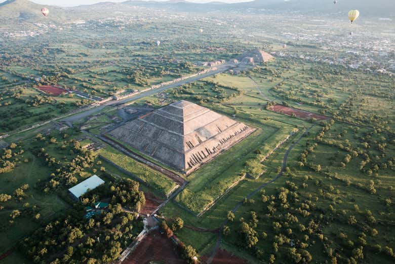 Vista aérea de Teotihuacán