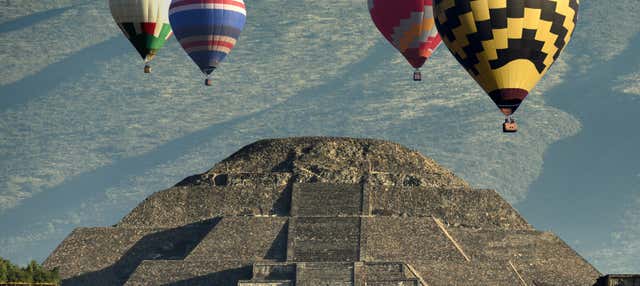 Passeio de balão sobre Teotihuacán com ingresso