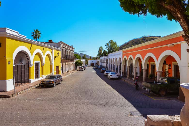 Colorful street in Álamos