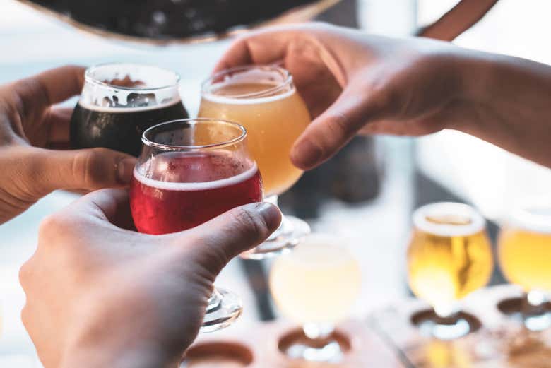 Durante a degustação de cerveja