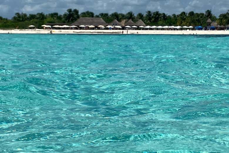 Crystal-clear waters in Cozumel