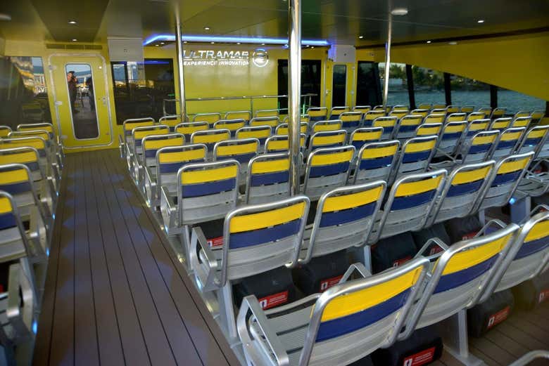 Interior de la embarcación