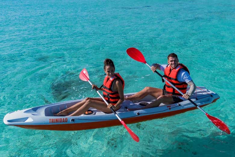 Remando por el Caribe mexicano