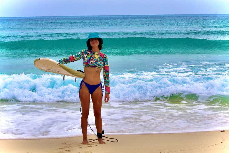 A punto de conquistar las olas