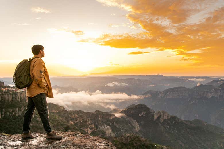 Admirando la grandiosidad de las Barrancas del Cobre
