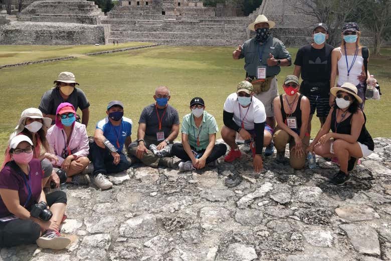 During the guided tour of Edzna