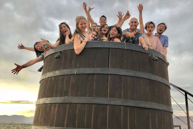 Barril gigante en una de las bodegas