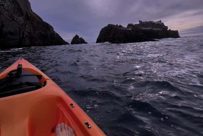 Disfrutando del tour en kayak