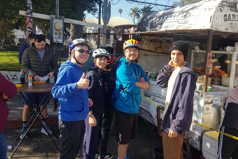 Visitando un puesto de tacos