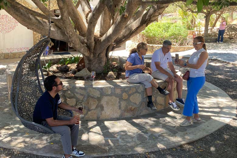 Disfrutando de la terraza de Quinta Monasterio