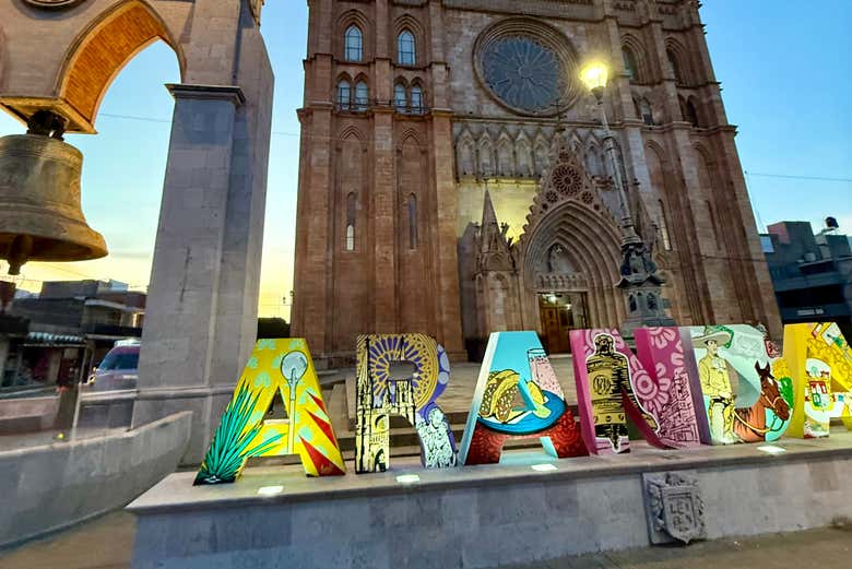 No letreiro de Arandas