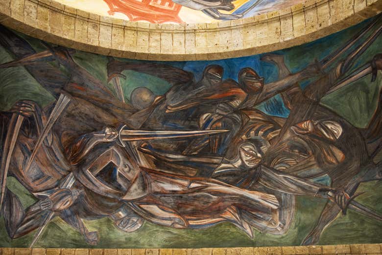 Uno de los murales del Museo Cabañas