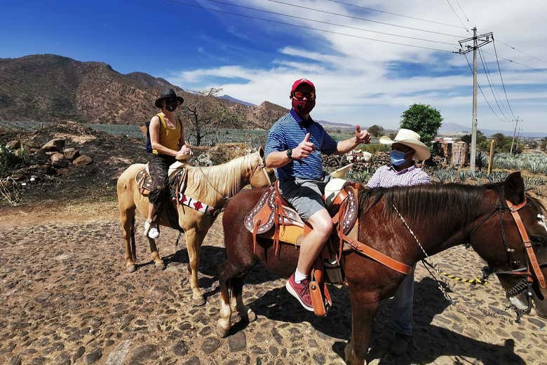 We will ride through the agave fields