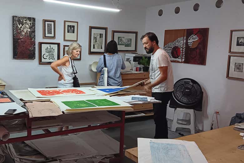 Vous discuterez avec les artistes dans leurs ateliers