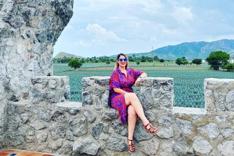 Disfrutando de la visita al Castillo de Tequila