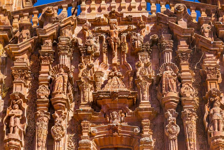Detalles de la basílica de Dolores Hidalgo