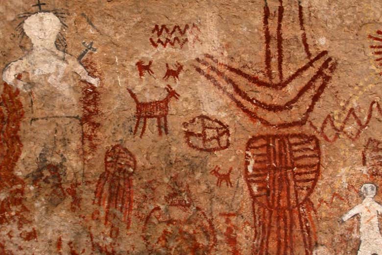 En el interior de la cueva