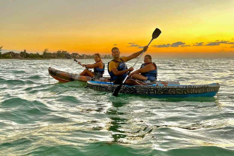 Atardeciendo en el kayak