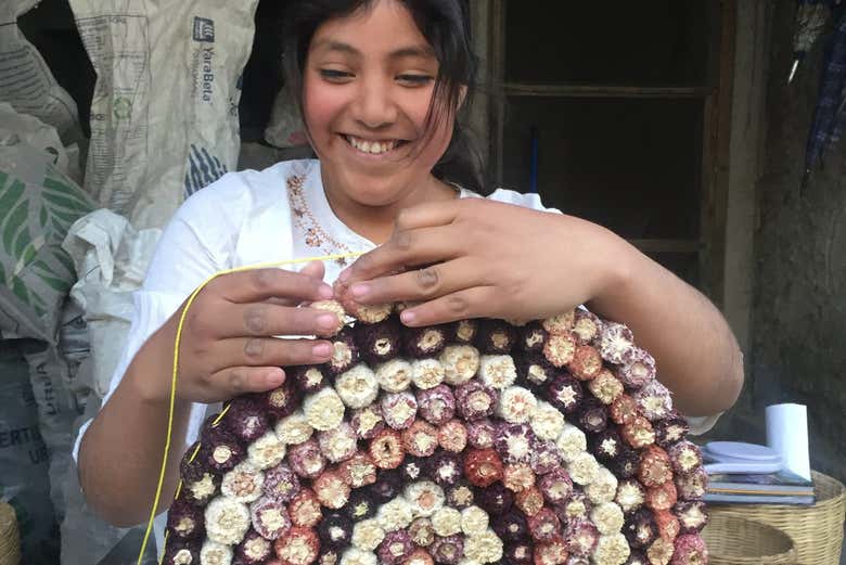 Artisanat en épis de maïs