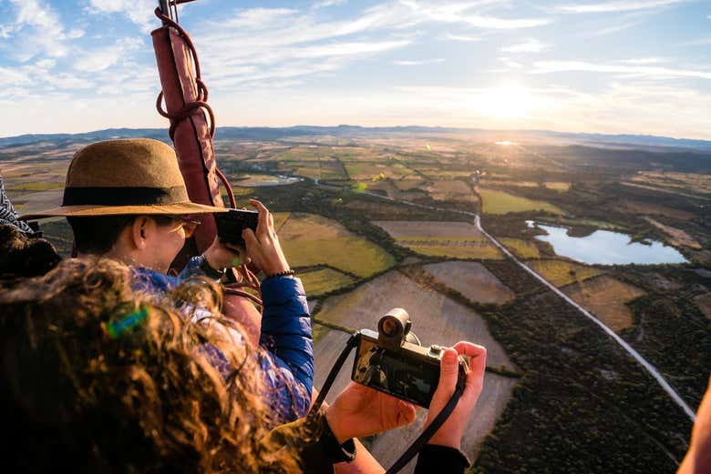 Tomando una foto desde las alturas
