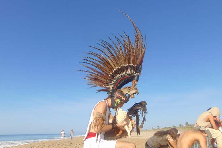Durante la ceremonia del Solsticio de Invierno